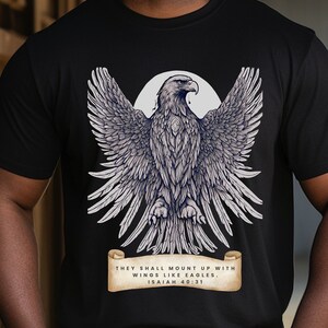Eagle Bible Verse shirt Isaiah 40:31 mount up with wings as Eagles tee Christian Religious Shirt Christian Concert shirt Christian Gift