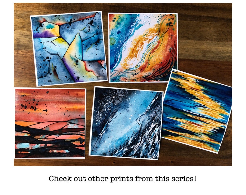 Watercolor Abstract Fine Art Print scattered Etsy New Zealand