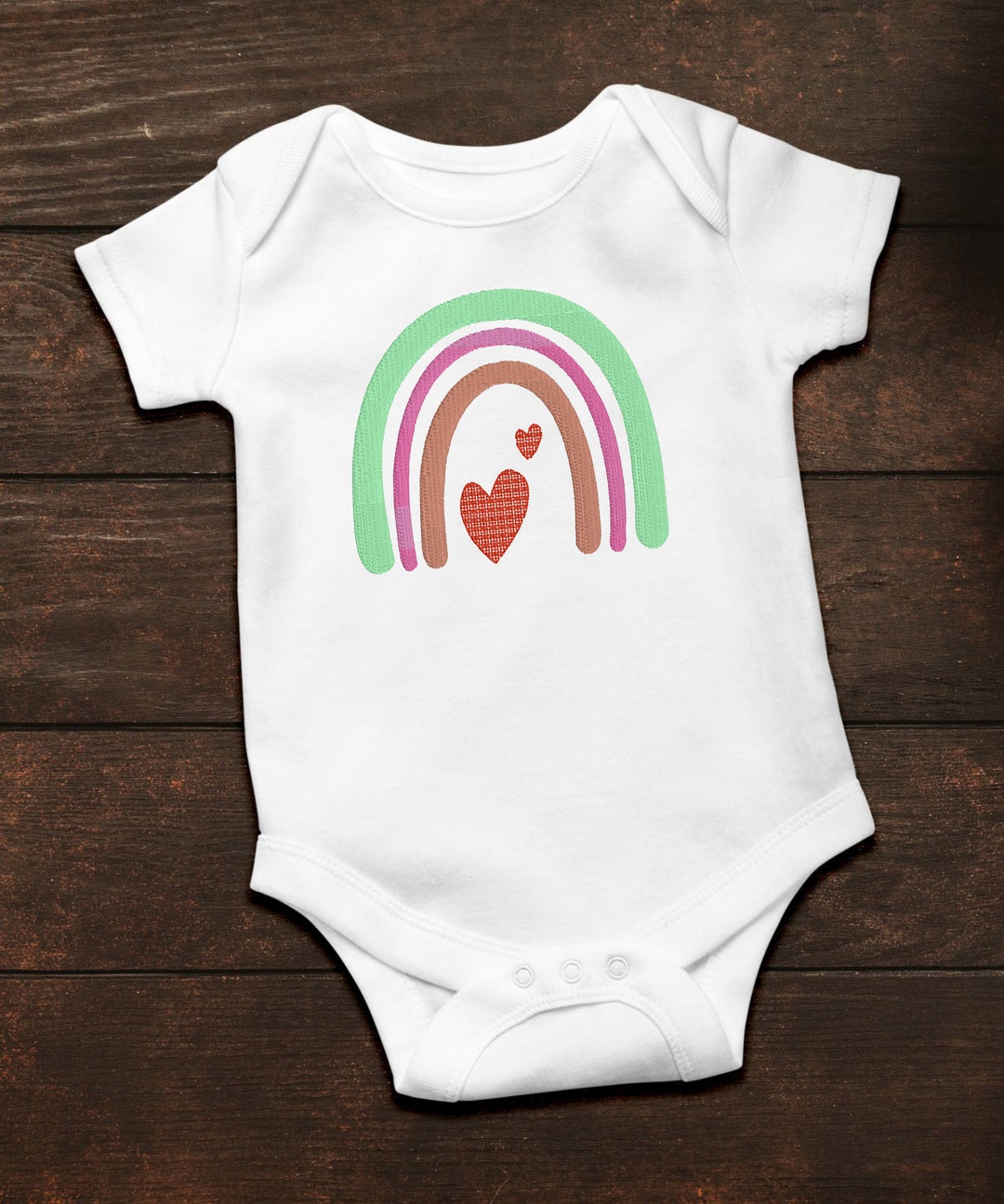 Infant Embroidered Boho Rainbow Bodysuit - Etsy