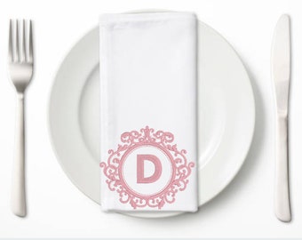 Embroidered napkin, Monogram napkin, Birthday napkin, Table decoration, Cloth Dinner Napkin, Wedding napkins, Linen Napkin, Formal Nampkin