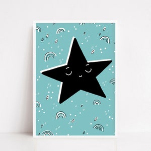 Printable Art, Nursery Decor, Wall Art, Nursery, Kids Decor, Star Wall Art, Nursery Gift, Digital Download, Digital Art.