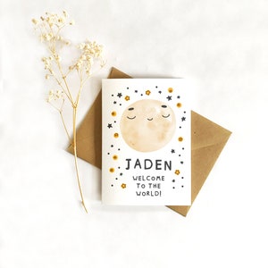 Neue Baby-Karte, personalisierte Baby-Name, Willkommen auf der Weltkarte, neue Mama und Papa, Geschlecht Neutral, Unisex, Willkommen neue Baby-Karte