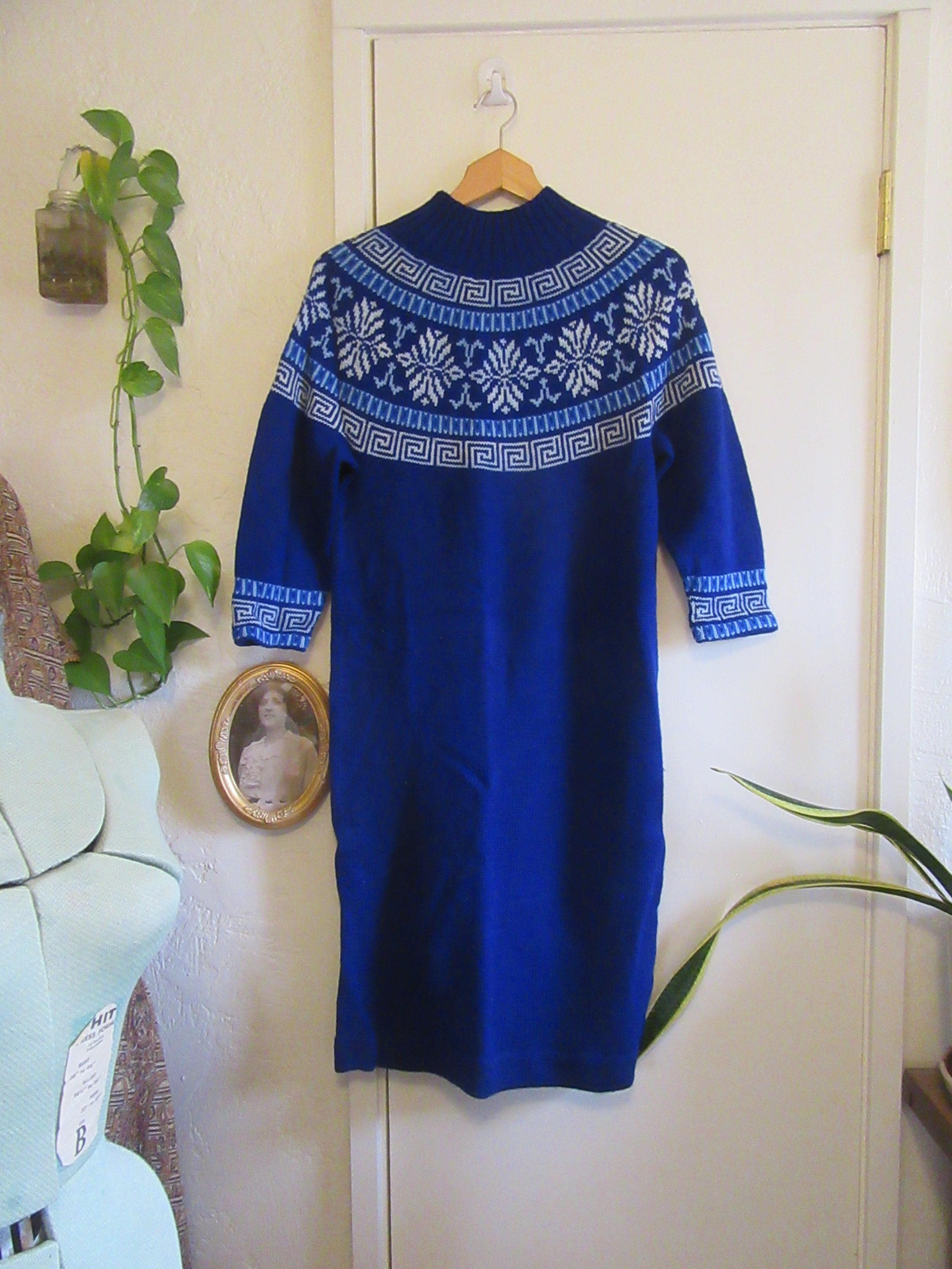 Blue Snowflake Dress Woman - Etsy