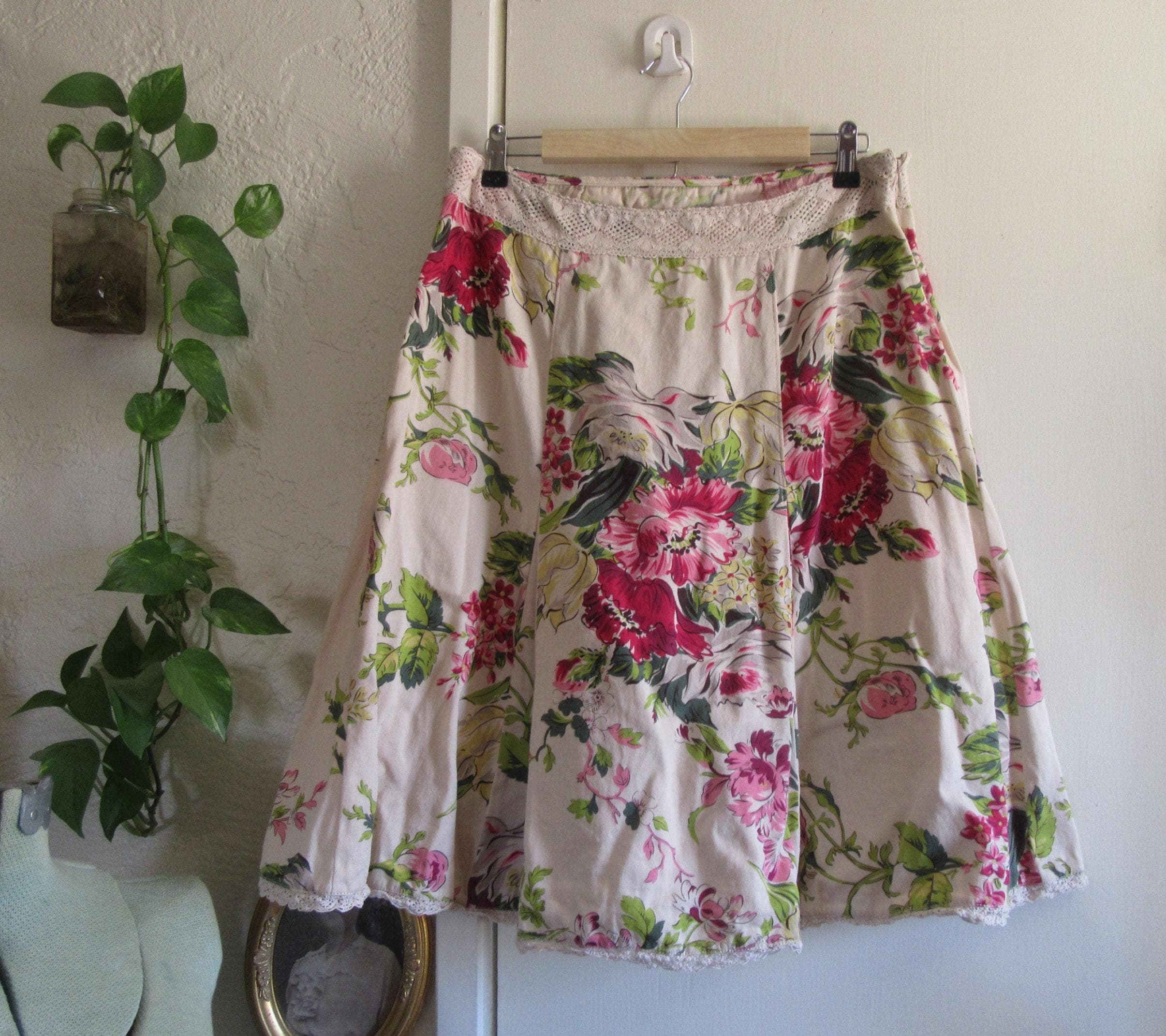 Yellow Floral Skirt - Etsy