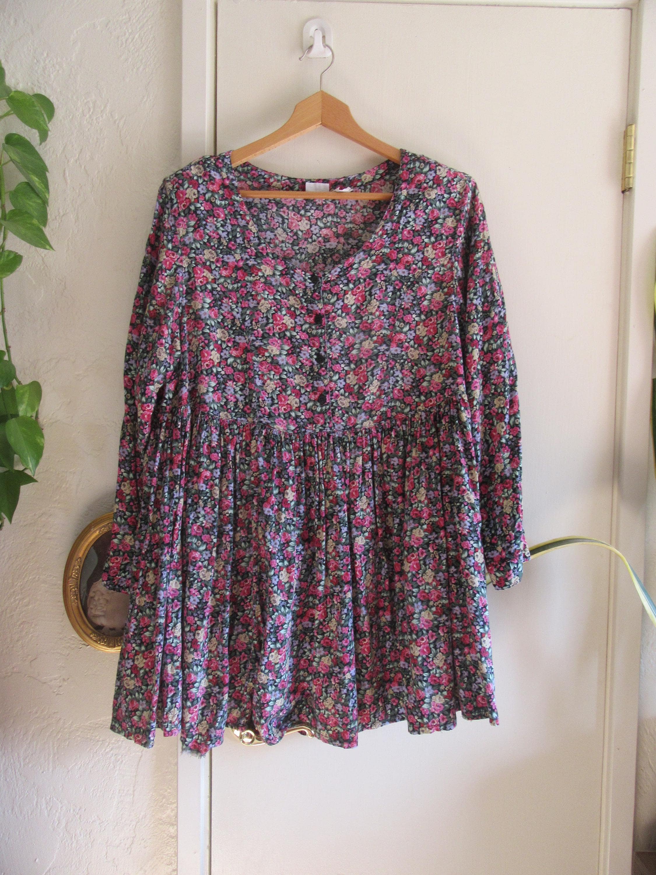 vintage grunge dress Grunge Floral Printed Maxi Dress main image 1