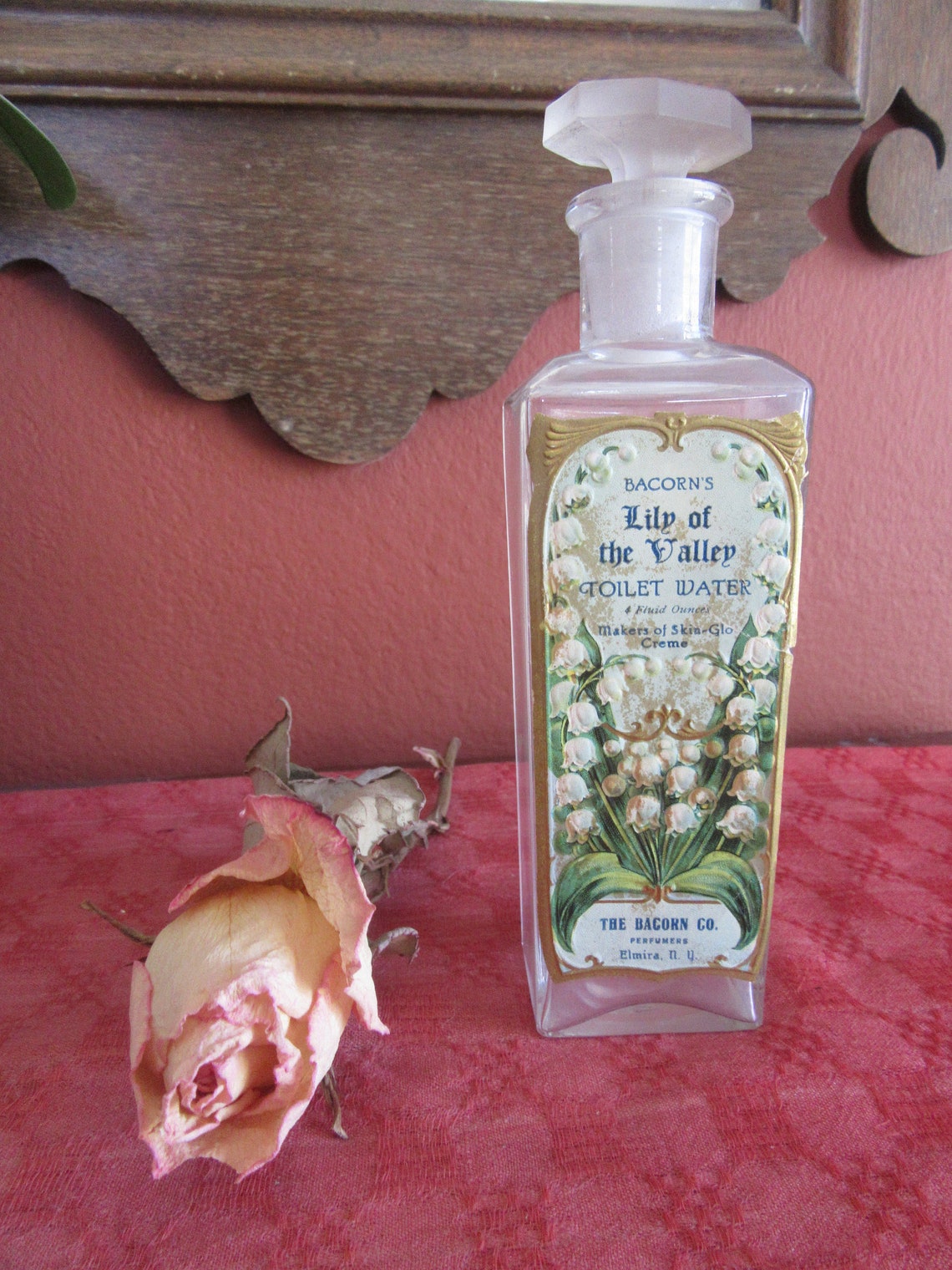 Antique Lily of the Valley Toilet Water Bottle Vintage Vanity Etsy