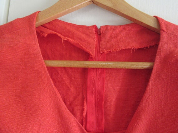 Vintage 1980s does 50s Yellow Linen Dress