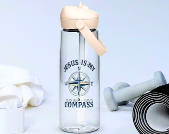 Leakproof Flip Straw Water Bottle: Recycled Plastic, BPA-Free, 25 oz