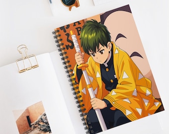 Anime Spiral Notebook: Ruled Line Journal, Kawaii School Stationery