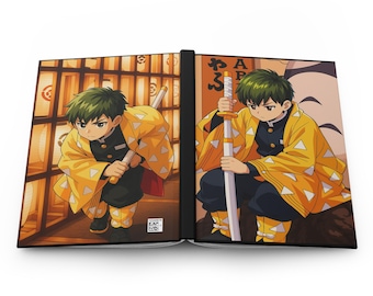 Diario de Anime de Tapa Dura: Colores Vibrantes, 150 Páginas Rayadas