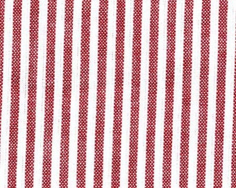 Red / White Ticking Stripe Dunroven Tea Towel