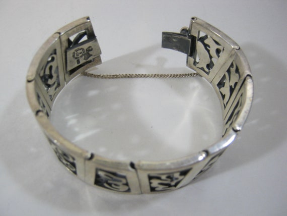 Bracelet Taxco En Argent Sterling 970 Et Onyx Noir - Marque Antonio Pineda JVL, Occasion