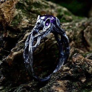 Amethyst deals skull ring