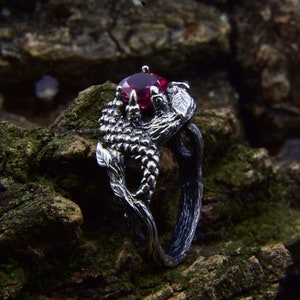Elven Wedding Wedding Rings Ruby Etsy