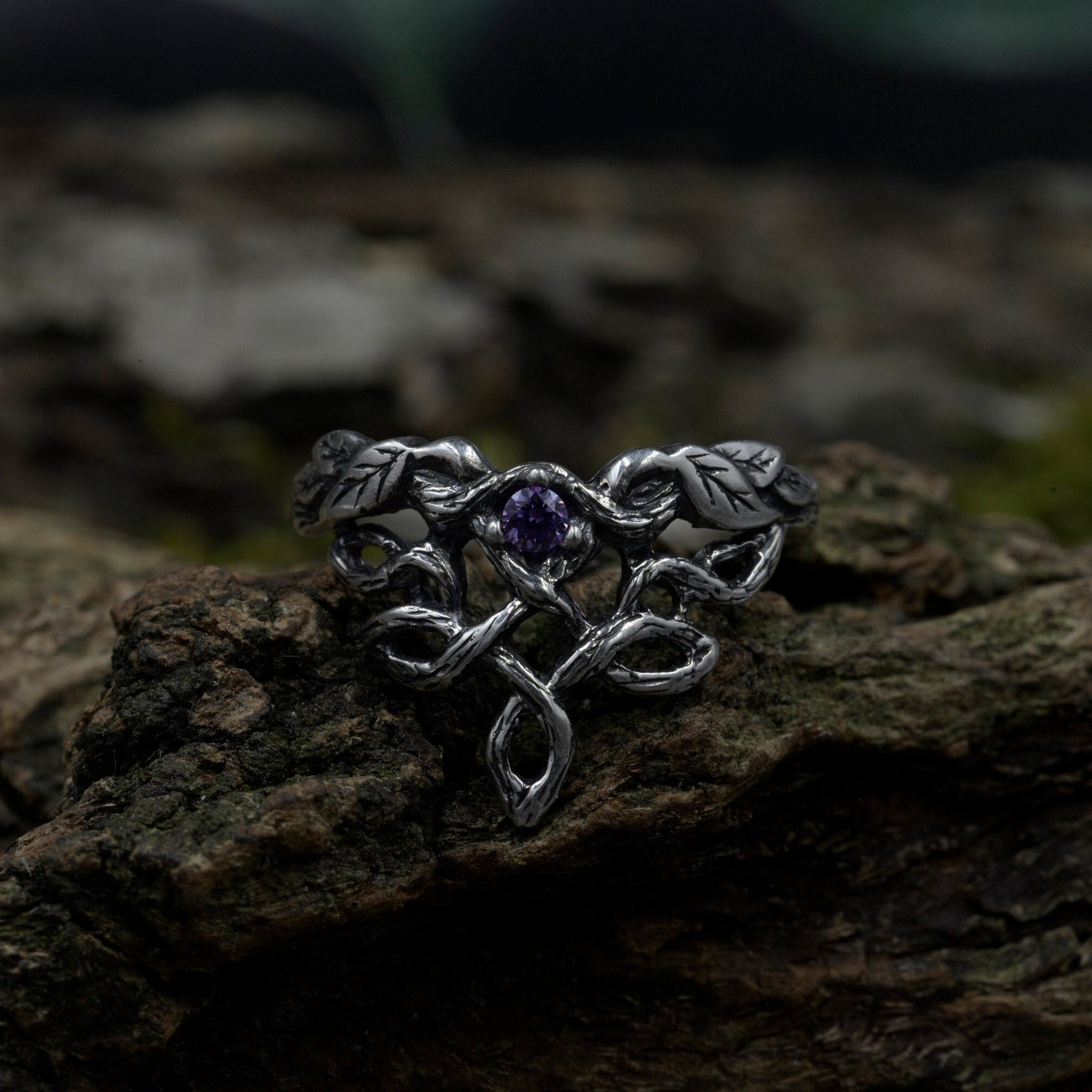 Ethereal Fairy Witchy Dragon Wedding Ring Set, Celtic Ethereal Fairy Witchy Dragon Wedding Ring Set, Celtic