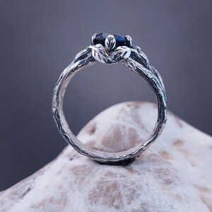 Sapphire Twig Engagement Ring Tree Womens Ring Unique Branch - Etsy