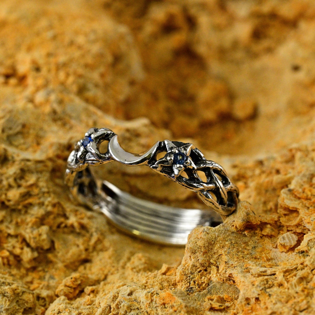 Star Promise Rings Fantasy Moon and Star Promise Ring, Silver Eternity Sun Moon Star Ring ...