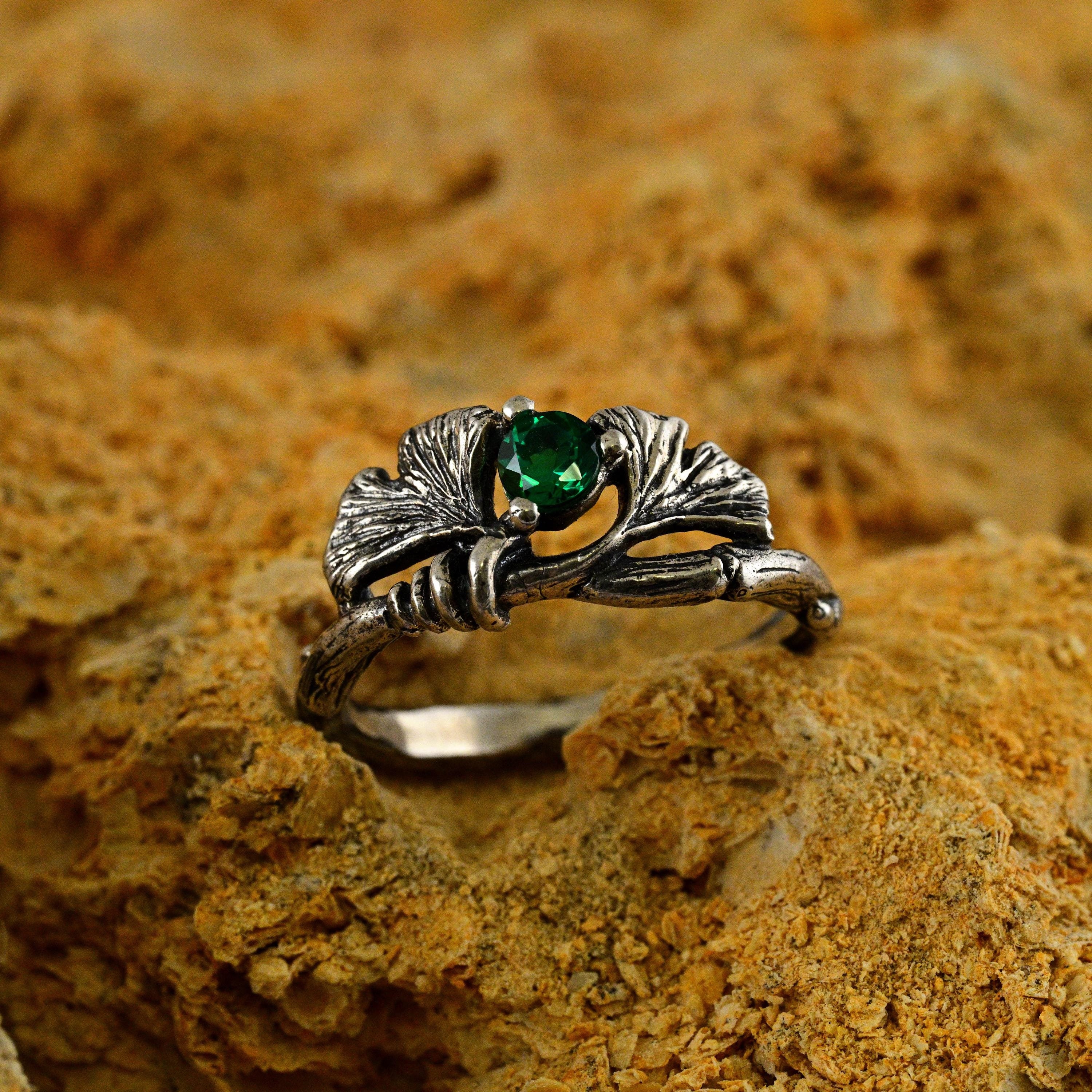 Ginkgo Leaf Ring Etsy Canada