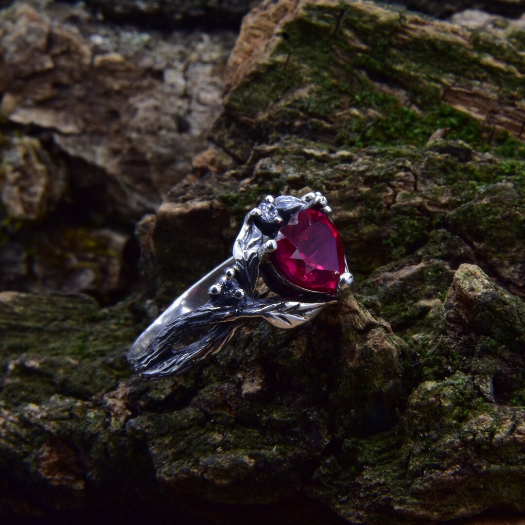 Ethereal Mystical Fairy Engagement Ring With Dainty Tree Branch and