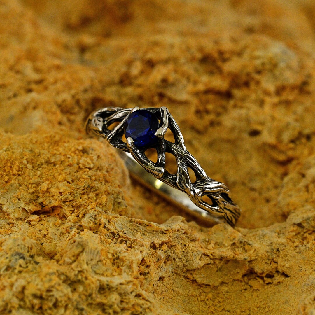 Nature Branch Twig Leaf Ring for Woman, Fall Woodland Theme Wedding ...