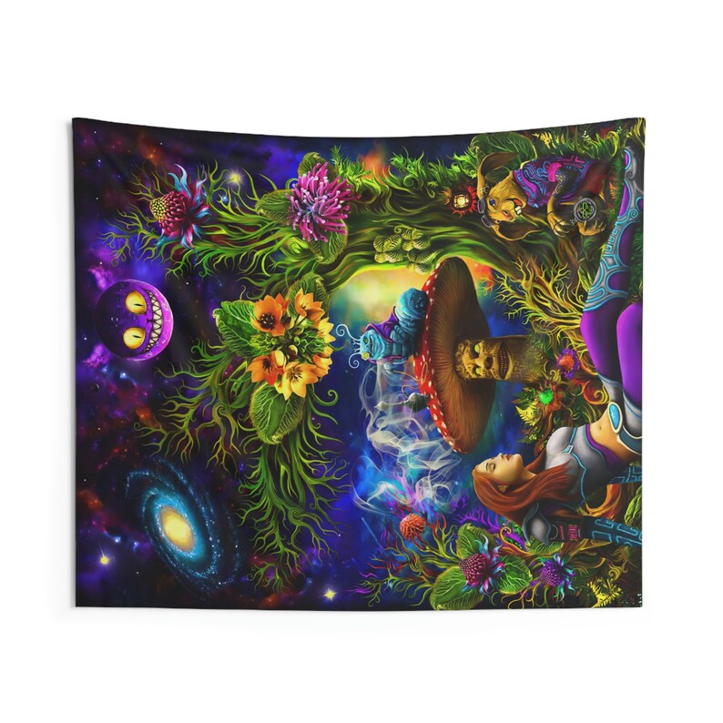 Alice and Wonderland Tapestry Festival Tapestry Rave Etsy