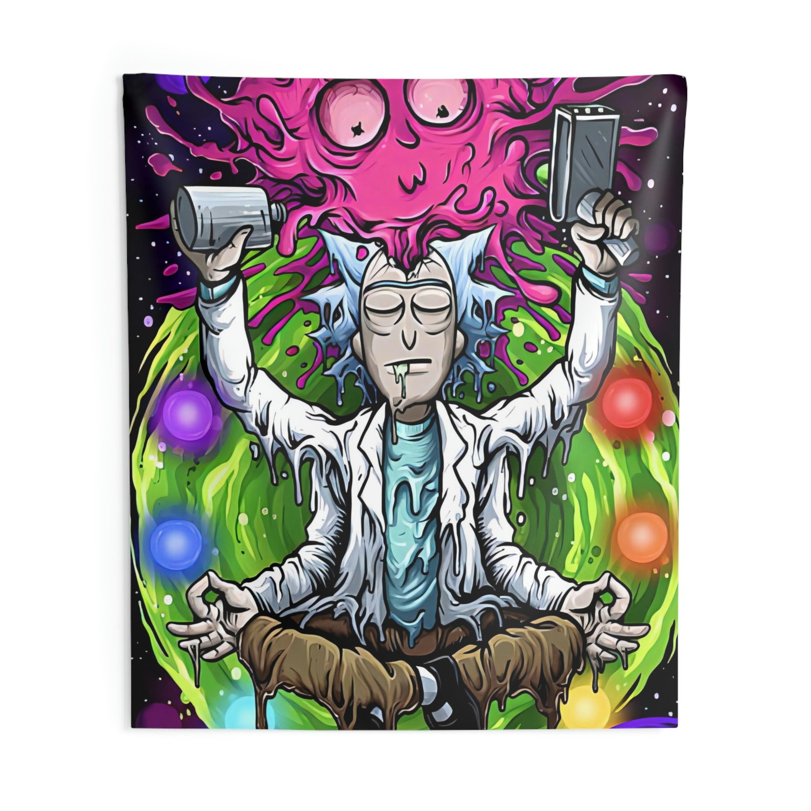 Rick and Morty Tapestry Festival Tapestry Rave Tapestry Etsy