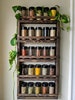 Wall Spice Rack · wooden shelf · kitchen organization idea · essential oil rack · kitchen shelves · spices · pantry organization · jar shelf 