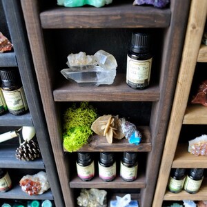 7-tier Ladder Shelf · choice of finish · essential oil shelf · geometric wood art · crystal display shelf · skinny shelf image 6