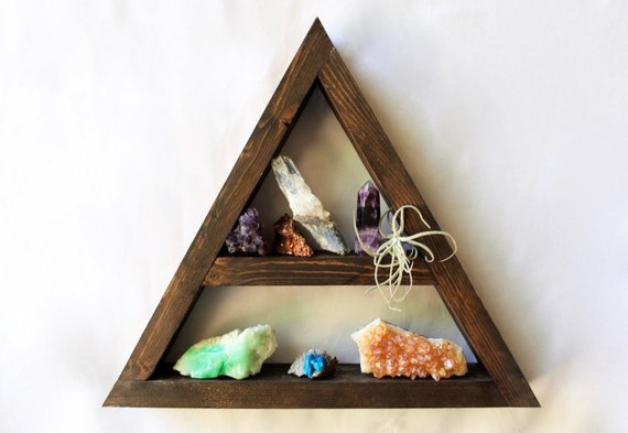 ONE Triangle Shelf · Choose Your Finish · Geometric Wood Art