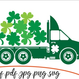 St.Patrick&#39;s Day Truck,  SVG cut  file, Cut files King, Cut files for Kids