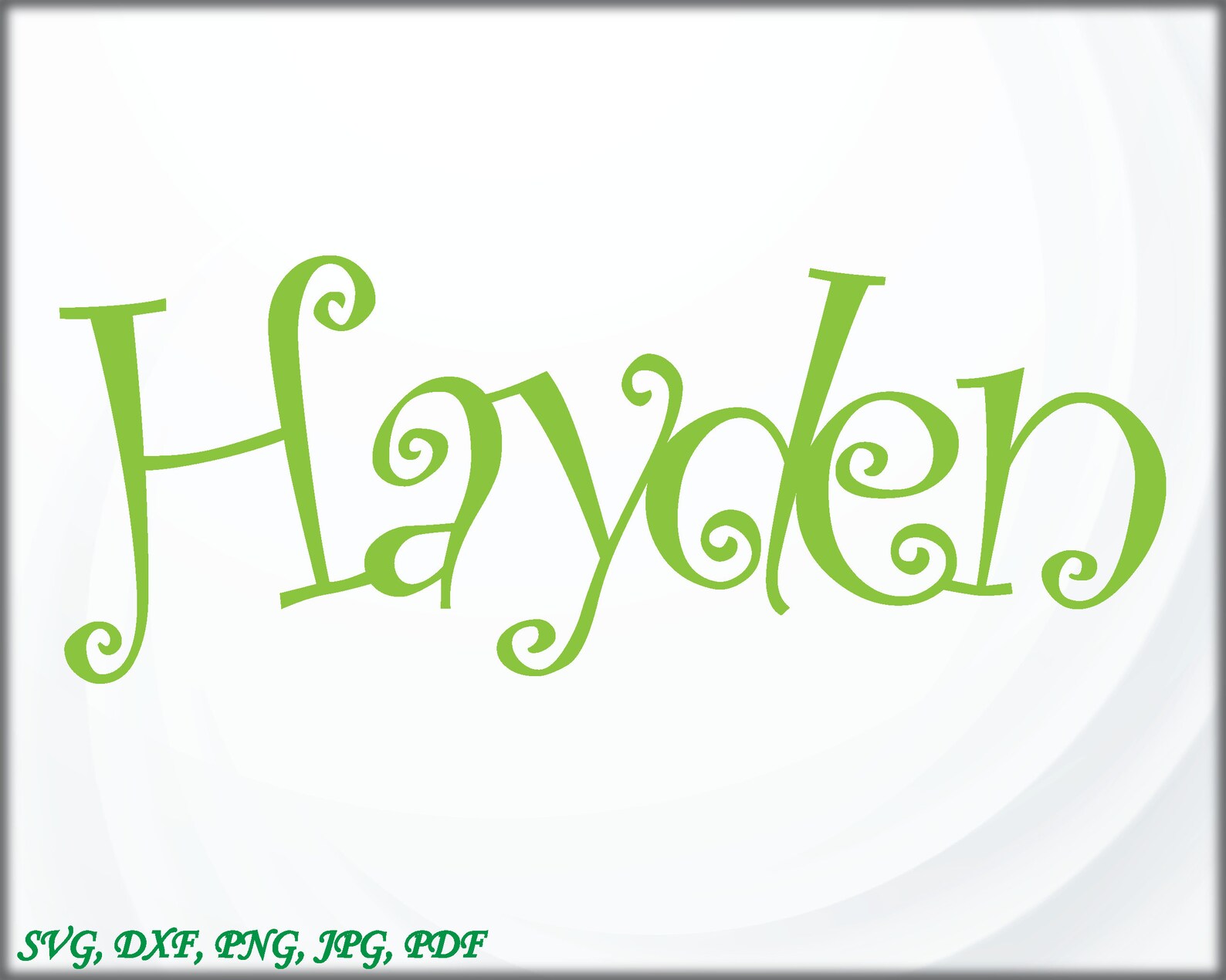 Hayden Beautiful Baby Names SVG Cut File Cut Files - Etsy