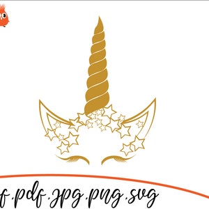 Unicorn SVG File, Unicorn DXF, Unicorn Cut File,  Unicorn Cricut, Unicorn Silhouette, Unicorn design, Instant download