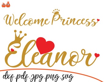 Welcome Princess SVG, Birthday cut file, Crown SVG cut file, Birthday SVG cut file, Princess svg, birthday girl svg, birthday svg file