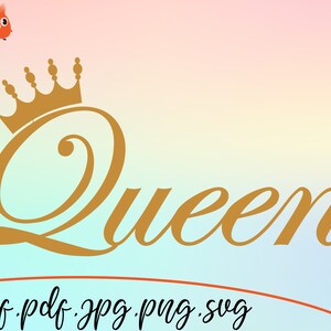 Queen SVG Cut File Cut Files Queen Cut Files for Kids - Etsy