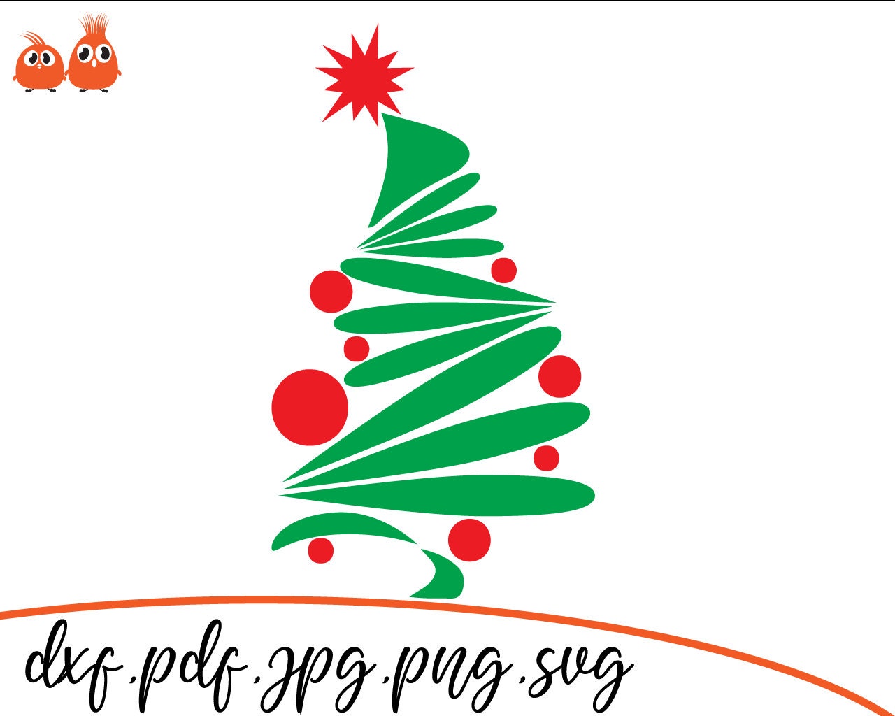 Download Christmas Tree Svg File Christmas Tree Cut File Christmas Tree Silhouette Christmas Tree Design Instant Download