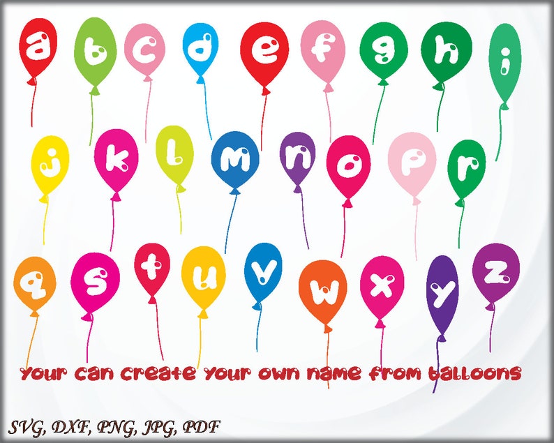 Download Birthday balloons SVG Birthday cut file Balloons SVG cut ...