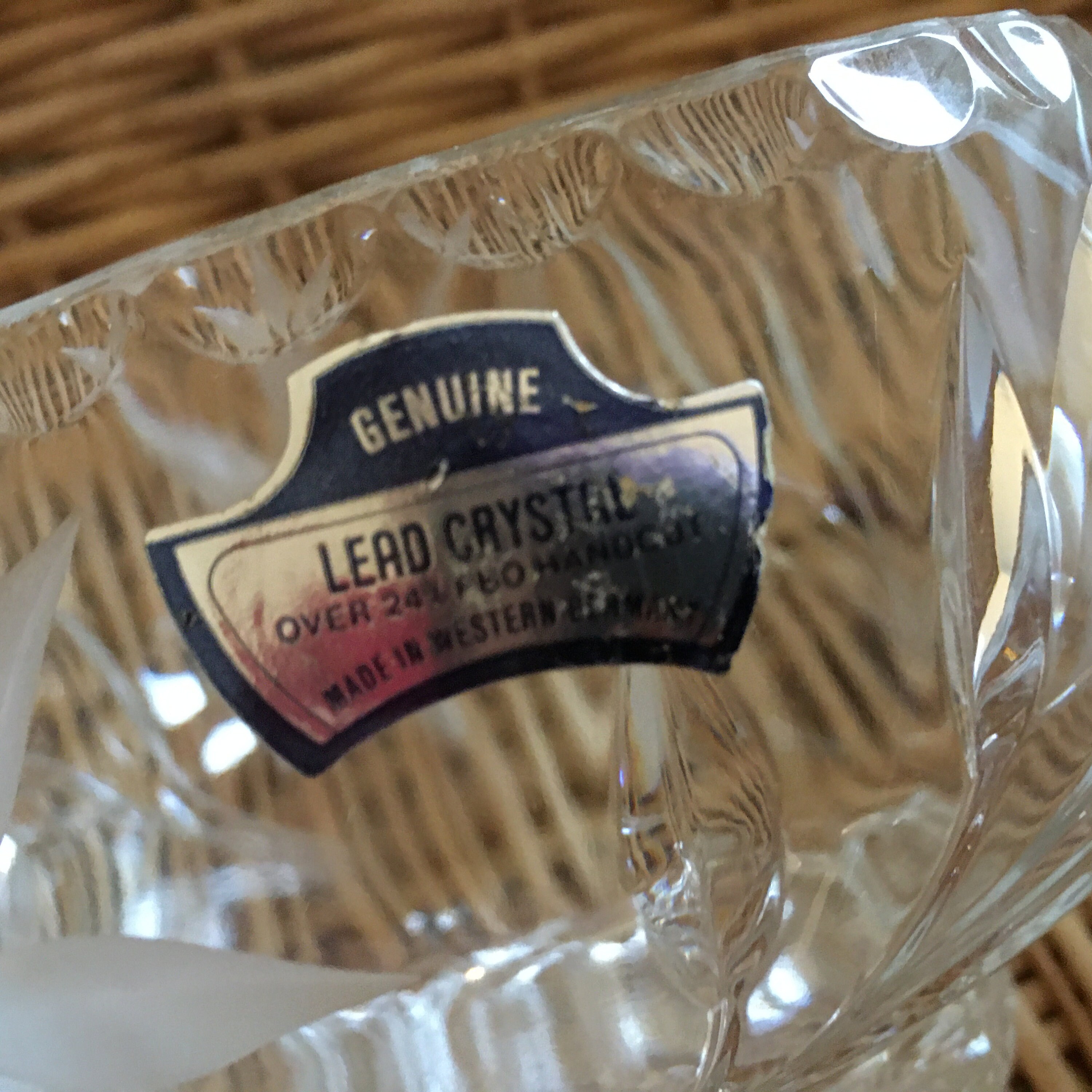 Lead Crystal Bowl de West Germany Vintage Gift Mother's Etsy