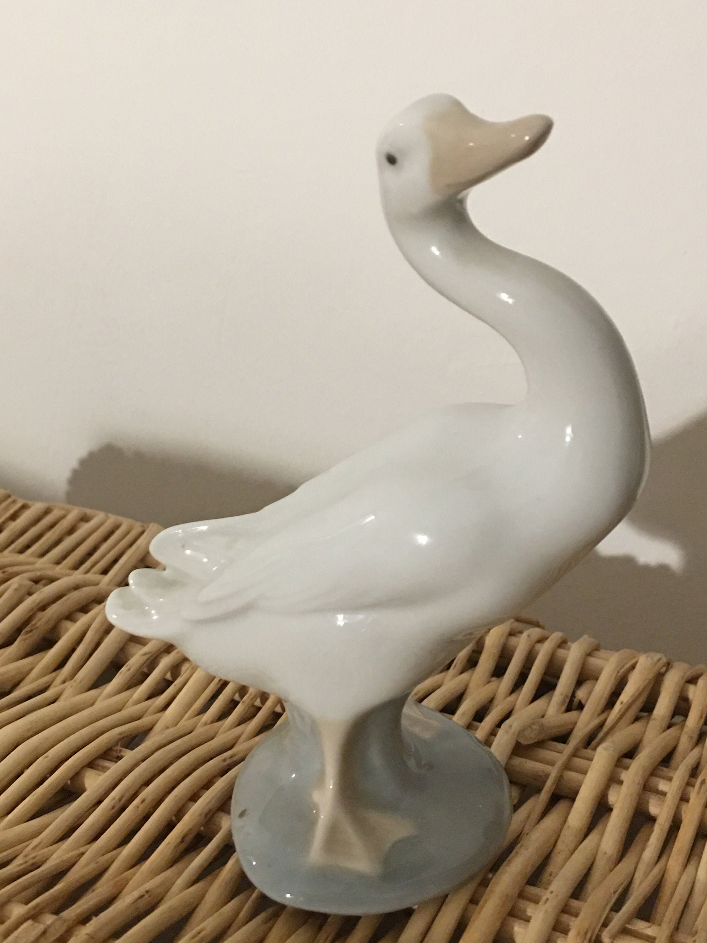 White Lladro Goose Handmade in Spain Collectible Etsy