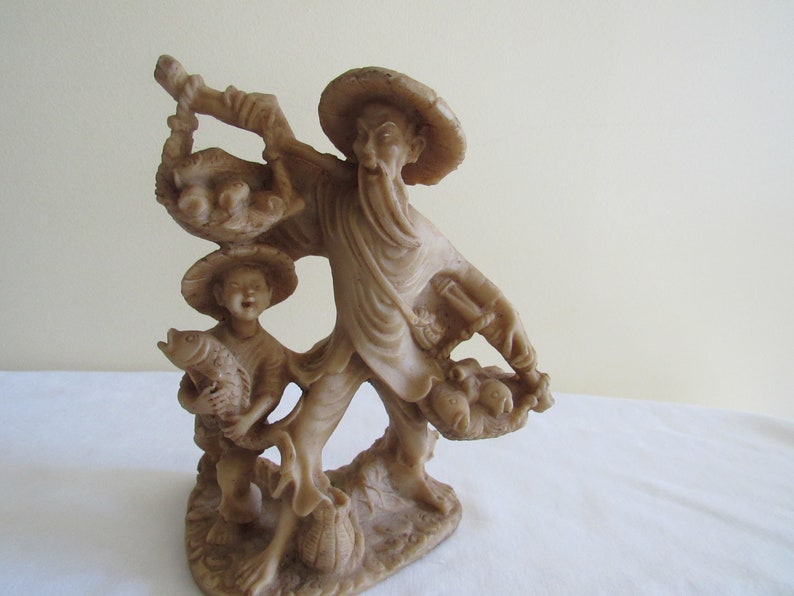 Chinese Fisherman Figurine image 1