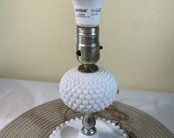 Three Vintiage White Mile Table Lamps -  Sold Separately