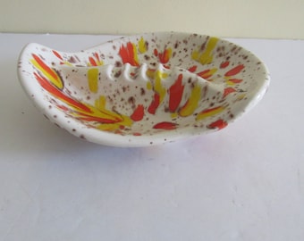 Multi Color Glaze Ashtray