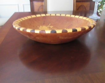 Large Wooden Decorative Hand Carved Salad Bowl