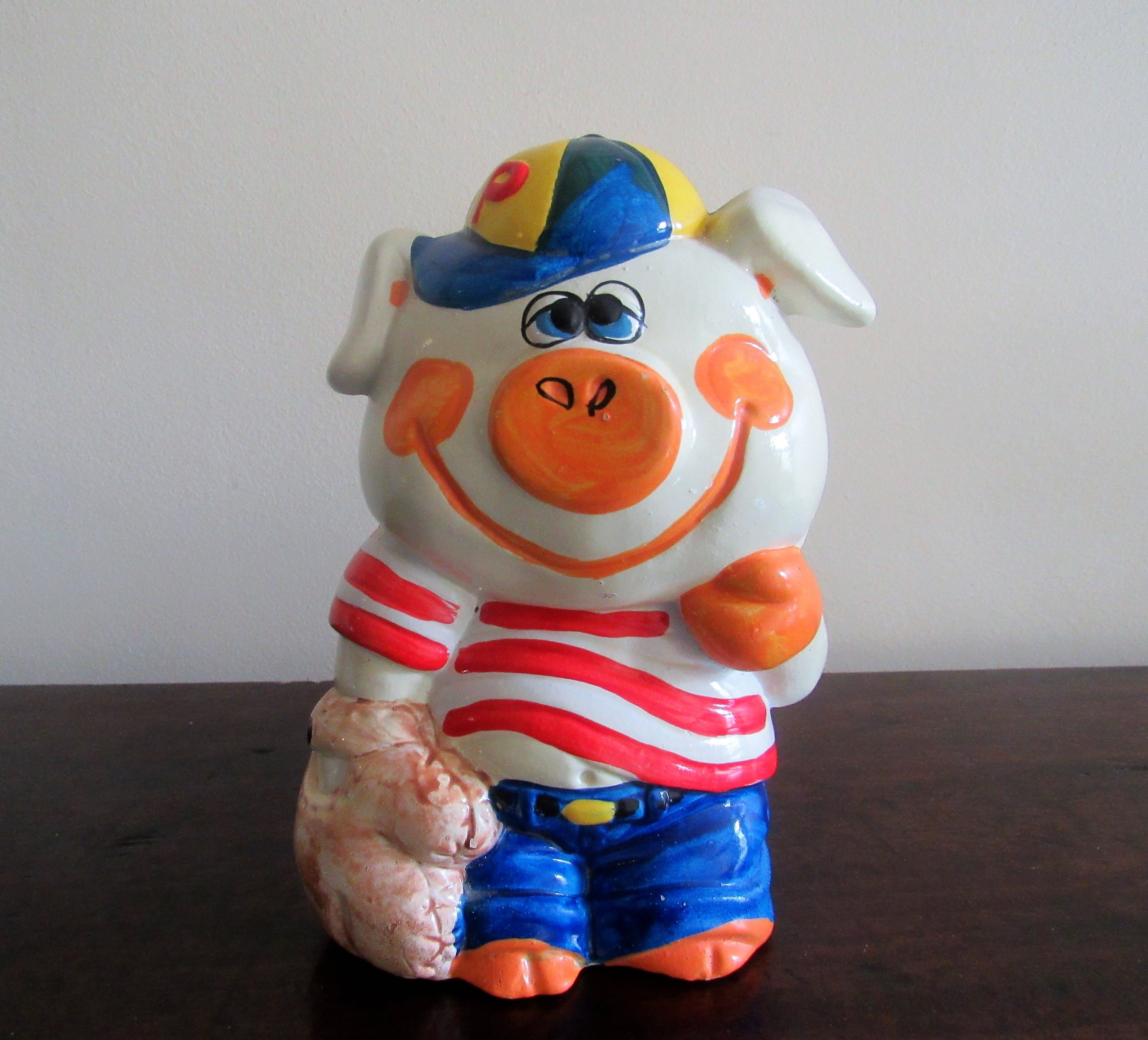 Baseball Player Piggy Bank Etsy UK
