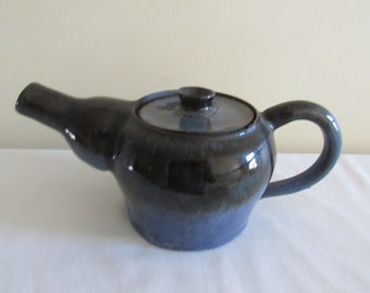 Blue Glazed Teapot Made in North Carolina