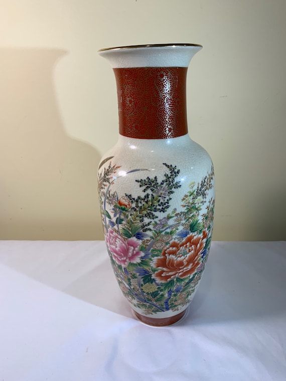 Royal Satsuma Japan Floral Vase - Etsy