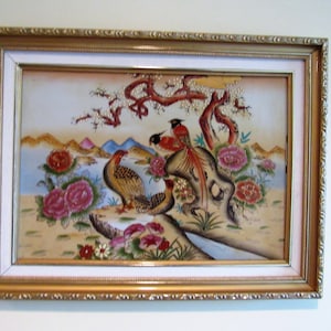 Oriental Themed Painted Tile Art Work