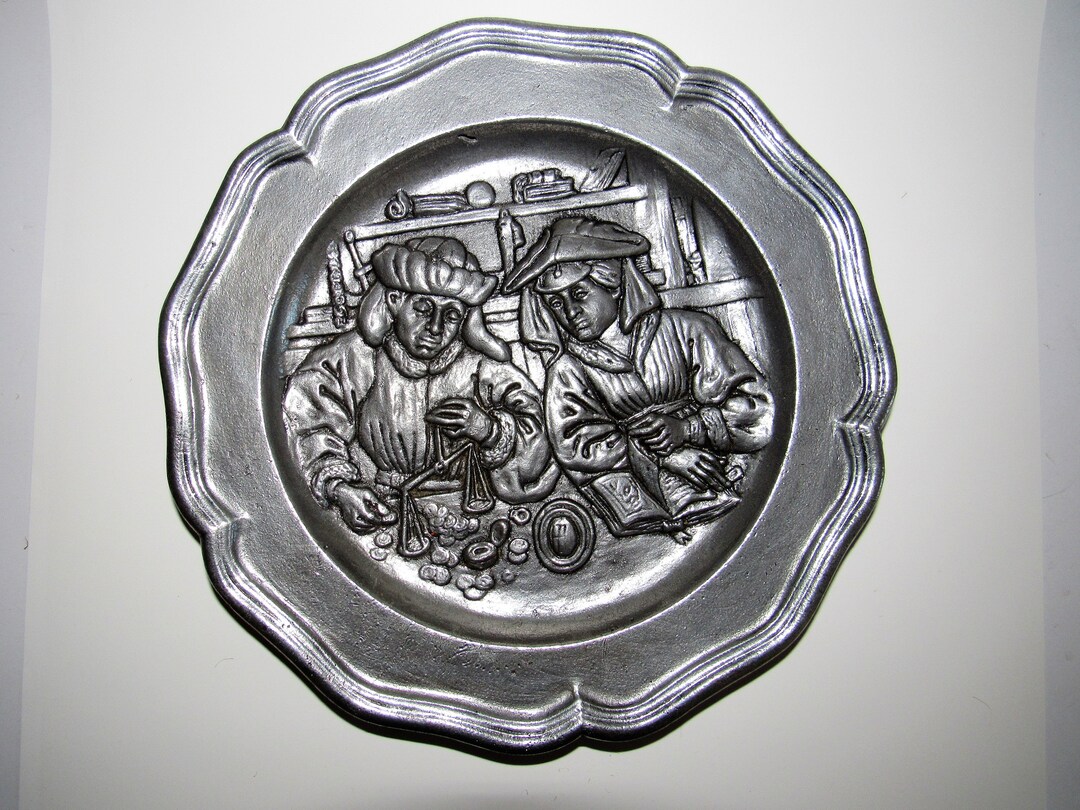 Vintage 1975 Sexton Pewter Plate Etsy