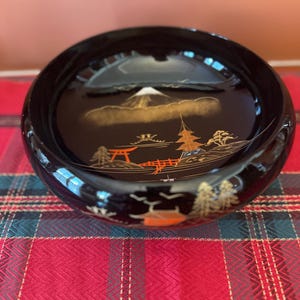 Asian Black Lacquer Bowl