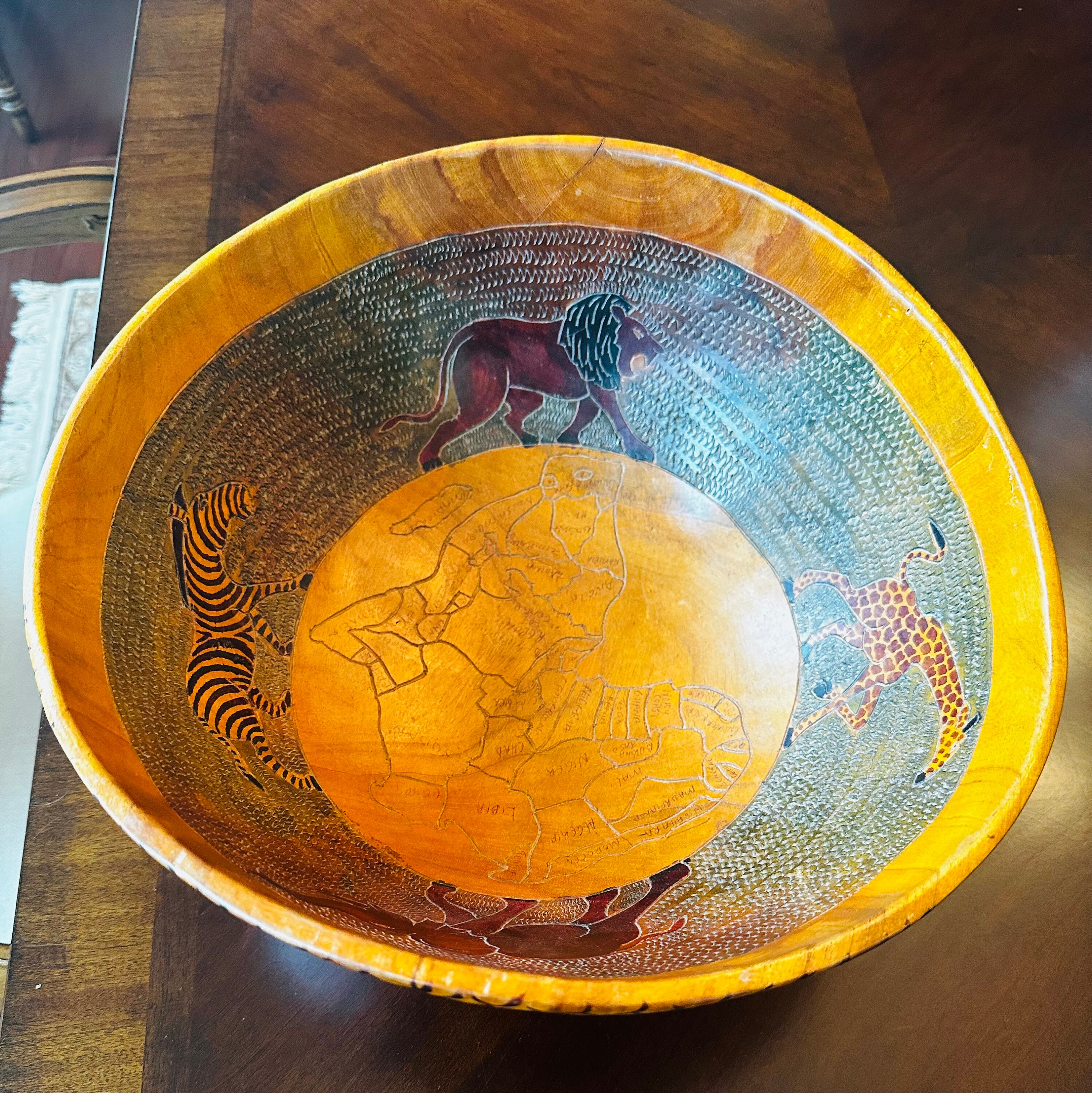 Hand Carved African Wooden Bowl - Etsy