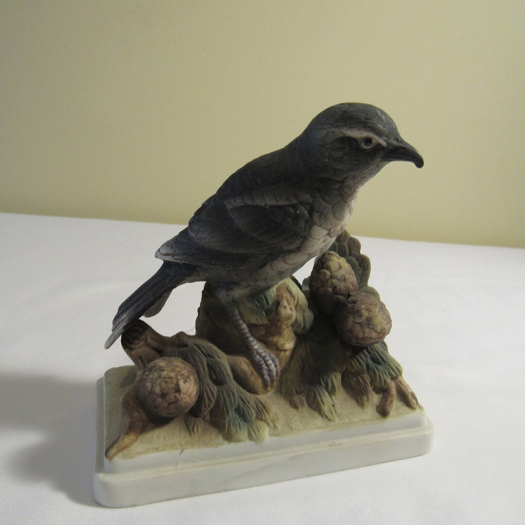 Vintage Lefton Bird Figurine Shrikekw864 Etsy